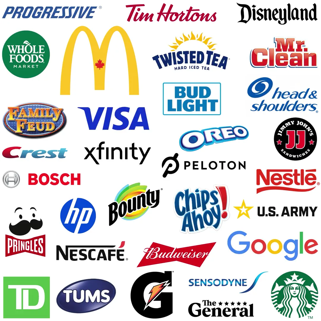 Logos of brands Page Storyboards has drawn for
